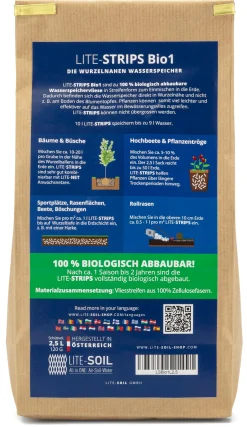 Bewässerung * Lite-Soil Wasserspeicher für Pflanzen aus Zellulosestreifen