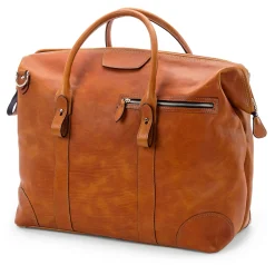 Reisetaschen * F. Hammann Weekender Stierleder Cognac