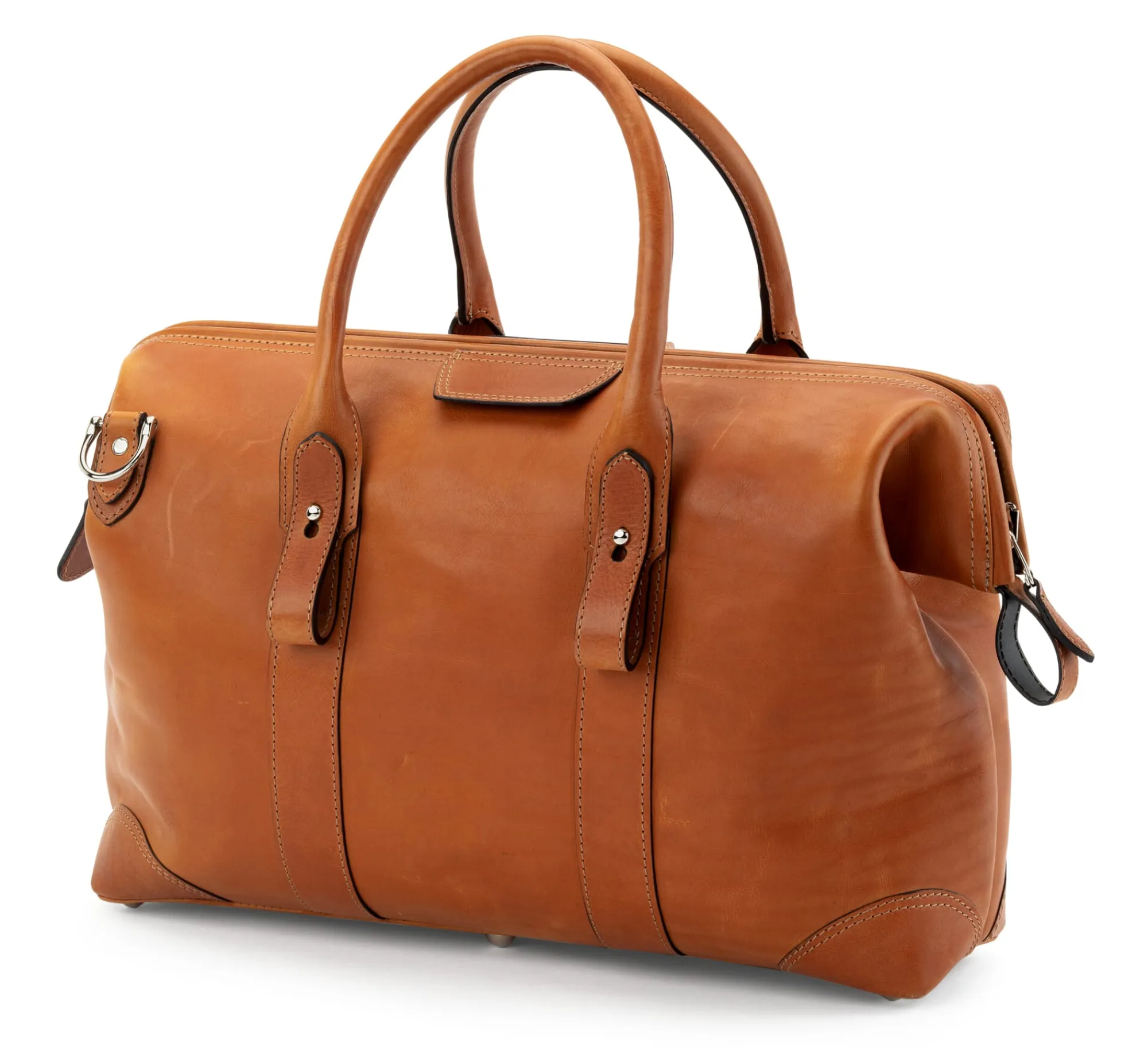 Reisetaschen * F. Hammann Weekender Stierleder klein Cognac