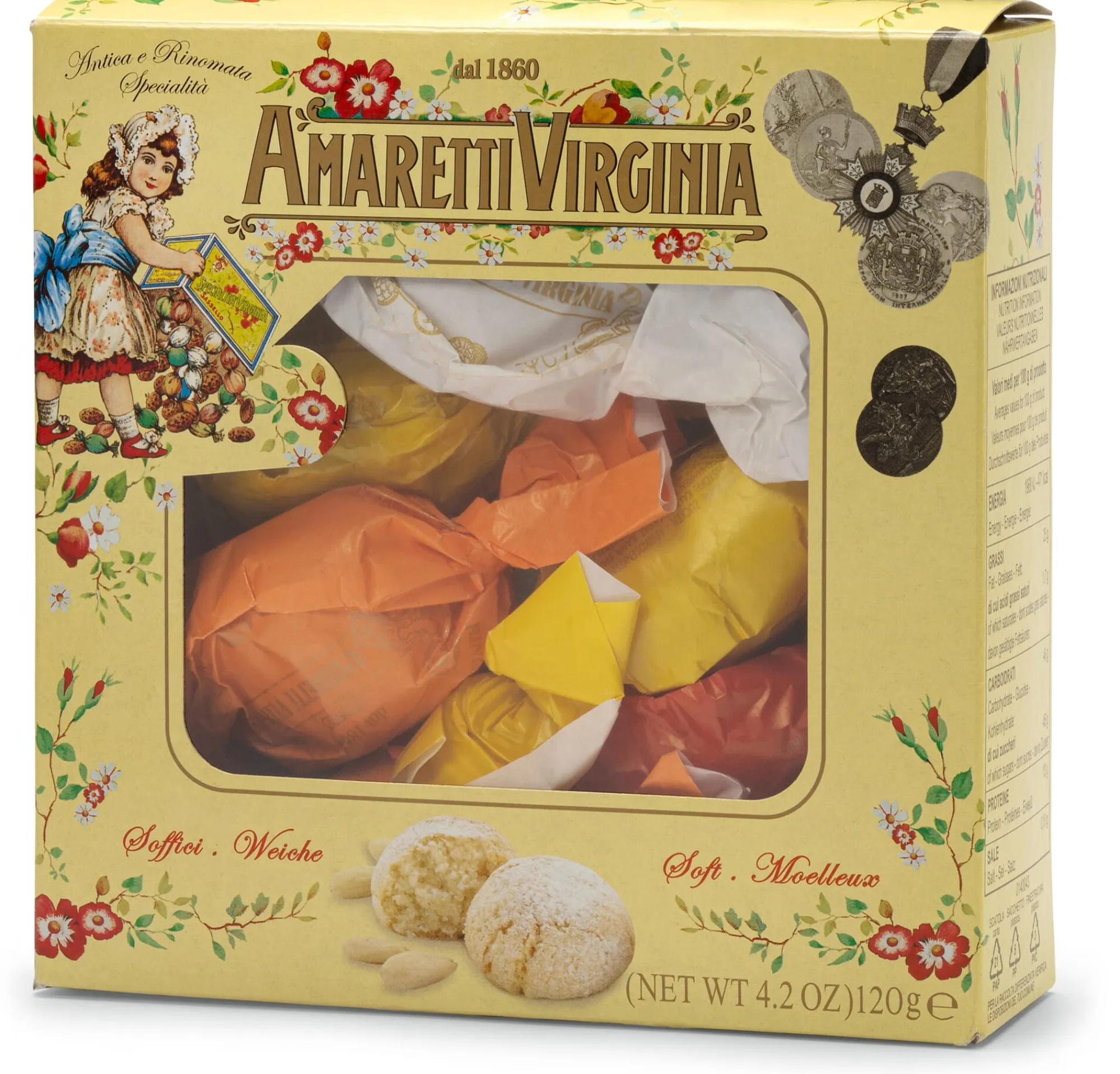 Gebäck * Amaretti Virginia Weiche Mandelamaretti Kartonbox
