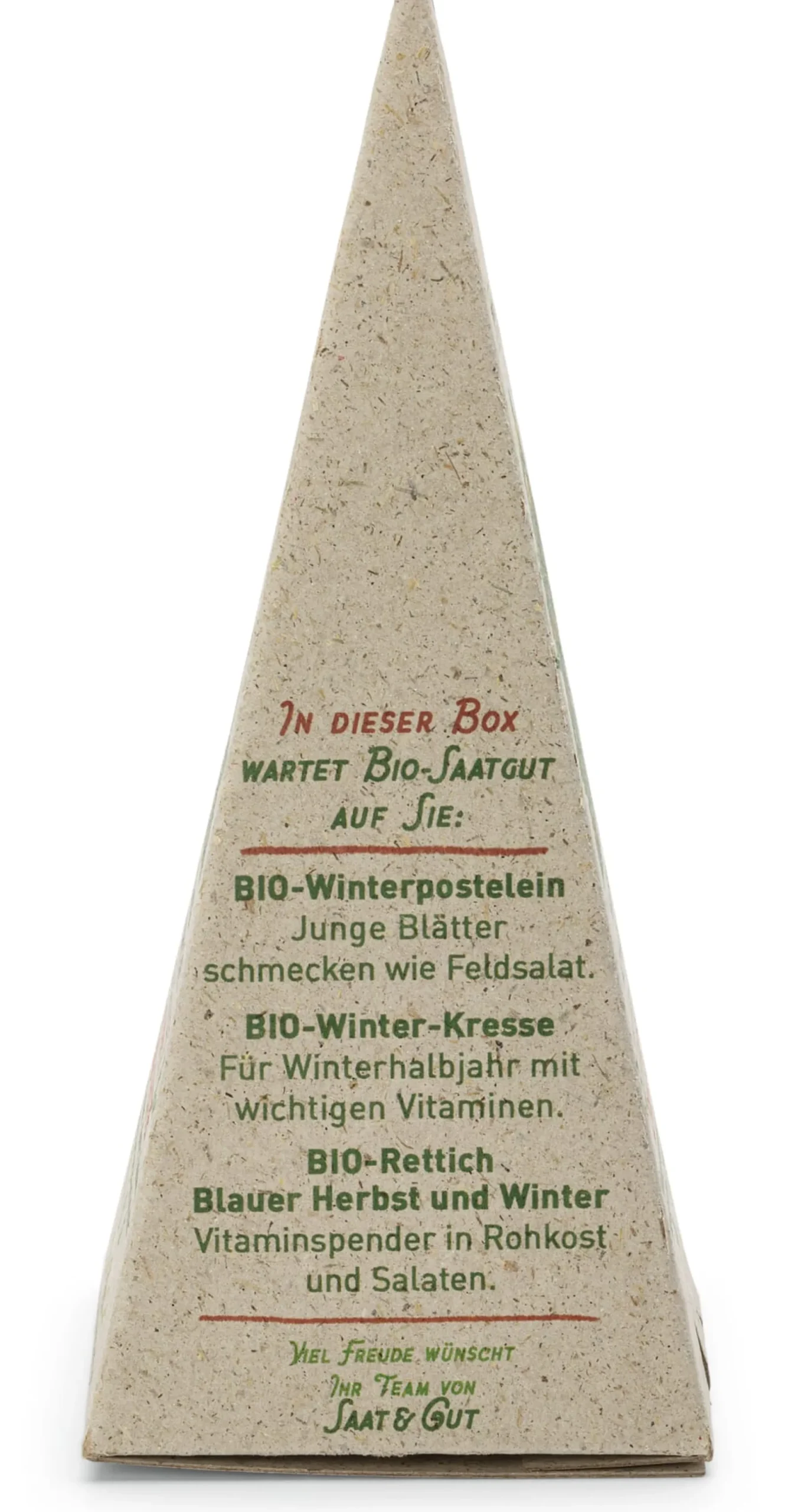 Gemüsesamen|Gemüsepflanzen * Saat & Gut Weihnachtliche Saatguttüte Wintergemüse