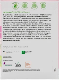 Blumensamen * Tausende Gärten – Tausende Arten Wildblumen für Balkon und Garten gebietsheimisch