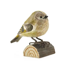 Gartendekoration * Wildlife Garden Wintergoldhähnchen Lindenholz handgeschnitzt