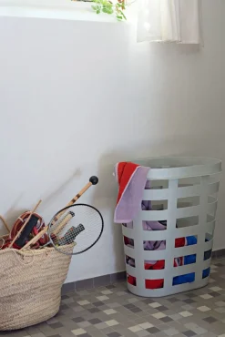 Wäschepflege|Badaccessoires * HAY Wäschekorb Laundry Basket, groß Hellgrau