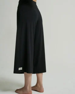 Yogazubehör|Hosen * OH OH OM Ethical Sportswear Yoga-3/4-Hoe weite Bein Schwarz